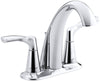 Kohler Polished Chrome Centerset Bathroom Sink Faucet 4 in.