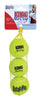 Kong Squeaker Green Rubber Pet Tennis Balls Medium 3 pk