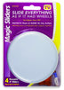 Magic Sliders Gray 4 in. Adhesive Plastic Sliding Discs 4 pk