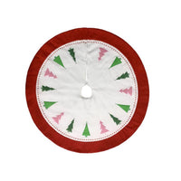 Celebrations Home Multicolored Assorted Modern Tree Skirt Indoor Christmas Decor 28 in. (Pack of 4)