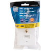 Monster Just Hook It Up White 1 gang Plastic Coaxial Wall Plate 1 pk