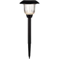 Living Accents Black Solar Powered 0.2 W LED Pathway Light 1 pk (Pack of 12)