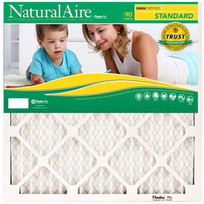 AAF Flanders NaturalAire 20 in. W x 25 in. H x 1 in. D Polyester Synthetic 8 MERV Pleated Air Filter (Pack of 12)