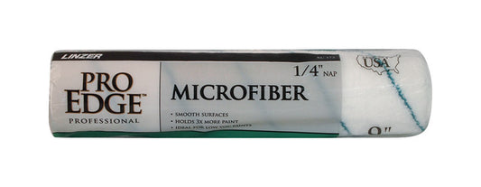 Linzer Pro Edge Microfiber 9 in. W X 1/4 in. Regular Paint Roller Cover 1 pk