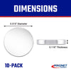 Magnet Source .118 in. L X .315 in. W Silver Super Disc Magnets 2.9 lb. pull 10 pc