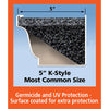 GutterStuff Black Polyether Gutter Guard 5 W in. x 4 L ft. for 5 in. Gutter System (Pack of 8)