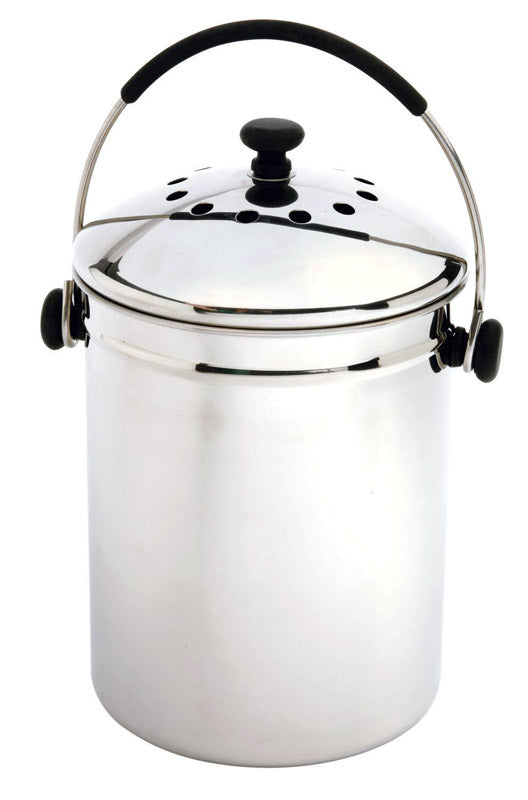 Norpro Nordic Silver Stainless Steel Compost Keeper 1 gal