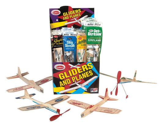 Paul Guillow Glider Plane Balsa Wood Multi-Colored 1 pc. (Pack of 18)