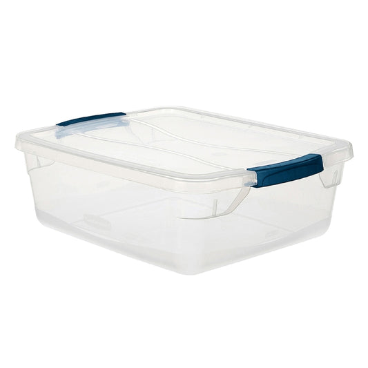 Rubbermaid Cleverstore 6.625 in. H X 13.375 in. W X 18.75 in. D Stackable Storage Tote (Pack of 8)