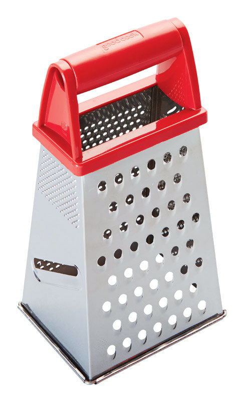 Good Cook Silver/Red Stainless Steel Box Grater
