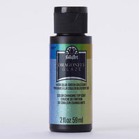 Folkart Dragonfly Glaze Blue-Green-Gold Hobby Paint 2 oz. (Pack of 3)