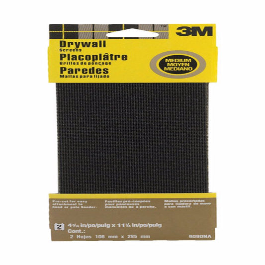 3M 11-1/4 in. L X 4-3/16 in. W 100 Grit Silicon Carbide Drywall Sanding Screen 2 pk
