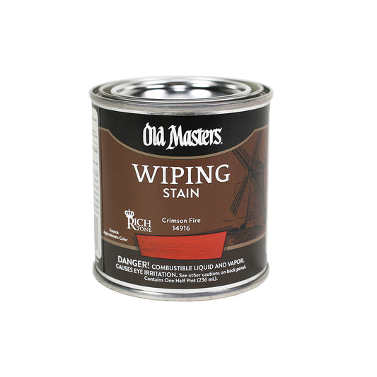 Old Masters Semi-Transparent Crimson Fire Oil-Based Wiping Stain 0.5 pt. (Pack of 6)