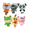 Multipet International 43225 4" Knobby Noggins Plush Dog  Toy Assorted Styles