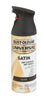 Rust-Oleum Universal Paint & Primer in One Satin Black Spray Paint 12 oz. (Pack of 6)