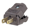 Enchufe termoplástico polarizado comercial y residencial Leviton 1-15P 20-16 AWG 2 polos 2 cables