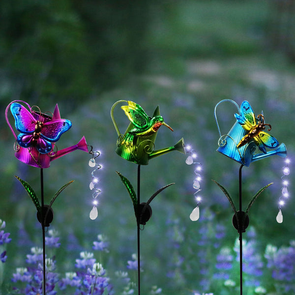 Alpine Multicolored Iron 36 in. H Solar Garden Stake (Pack of 6)
