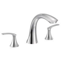 Moen T523 Seena Two-Handle Roman Tub Faucet Chrome Finish Deck Mount Bathroom Fixture