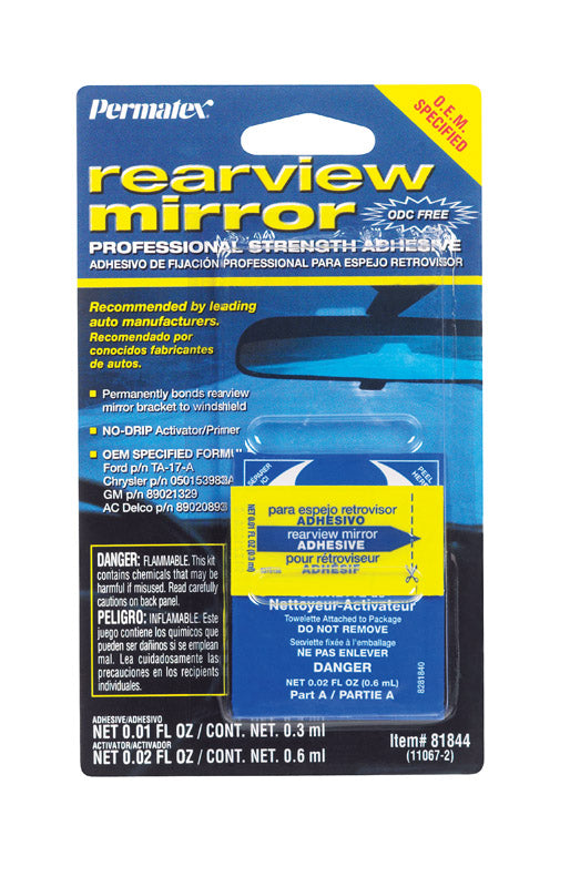 Permatex Liquid Automotive Mirror Adhesive 0.01 oz. (Pack of 12)