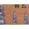 First Concept 18 in. W X 30 in. L Natural Floral Coir Door Mat