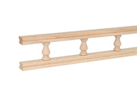 Waddell 2.3 in. H x 48 in. W x 0.8 in. L Wood Galley Rail (Pack of 6)