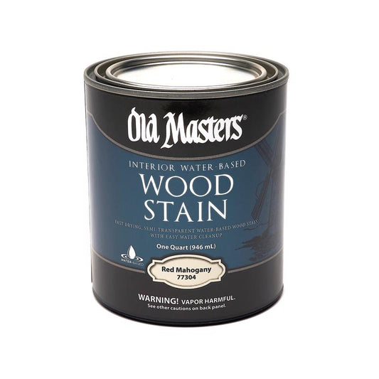 Old Masters Semi-Transparent Red Mahogany Water-Based Latex Wood Stain 1 qt (Pack of 4)