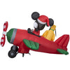 Gemmy Airblown Animated Christmas Inflatable Mickey Mouse and Pluto in Airplane 54 in. Inflatable