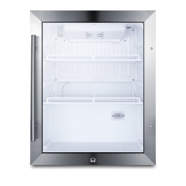 19 Inch Wide 2.1 Cu. Ft. Free Standing Beverage Center with Door Lock
