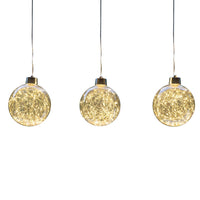 Celebrations LED Warm White Globe Ornament 6 in. Hanging Decor