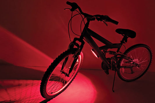 Brightz ABS Plastics/Electronics Red LED Bicycle Light with 1-Constant & 3-Flashing 3 AA Battery