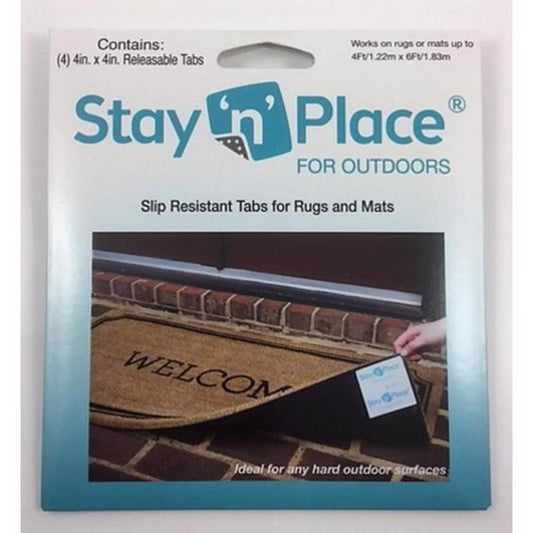 Stay 'n' Place Rug Slip Resistant Tabs 4 in. W X 4 in. L Cloth/Plastic Green 4 pk