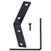 Hampton 3 in. H X 3/4 in. W X 3 in. D Black Steel Inside L Corner Brace (Pack of 20)