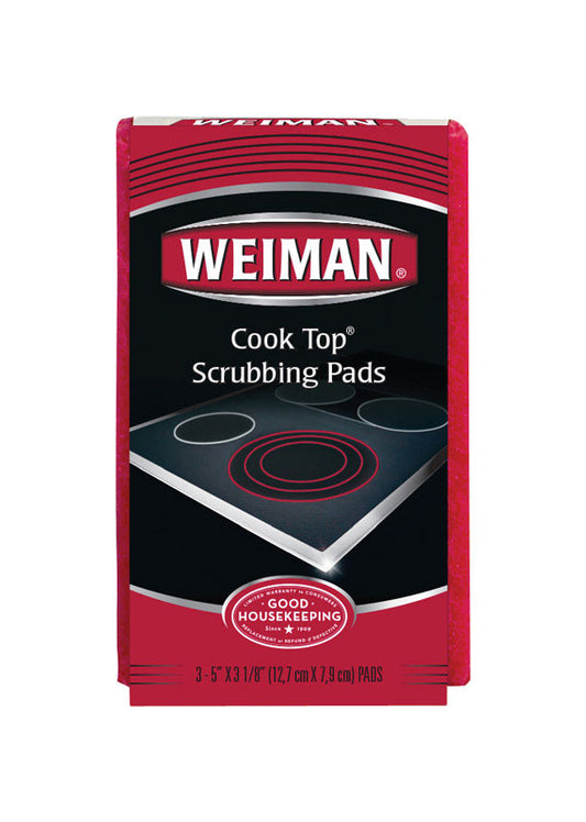 Weiman No Scent Cooktop Scrubbing Pads 3 ct Sponge (Pack of 6)