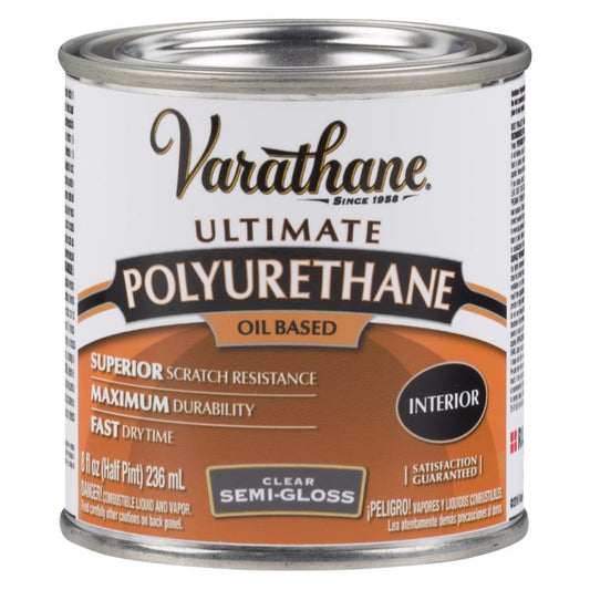 Varathane 242172H 8 Oz Oil Based Clear Semi Gloss Polyurethane  (Pack Of 4)