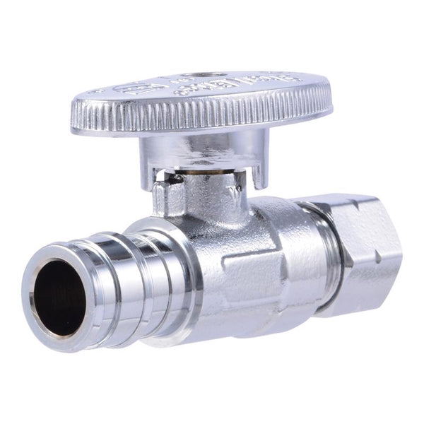 Llave de paso recta de latón SharkBite Expansion PEX, conexión de expansión de 1/2 in. X 3/8 in. D, compresión