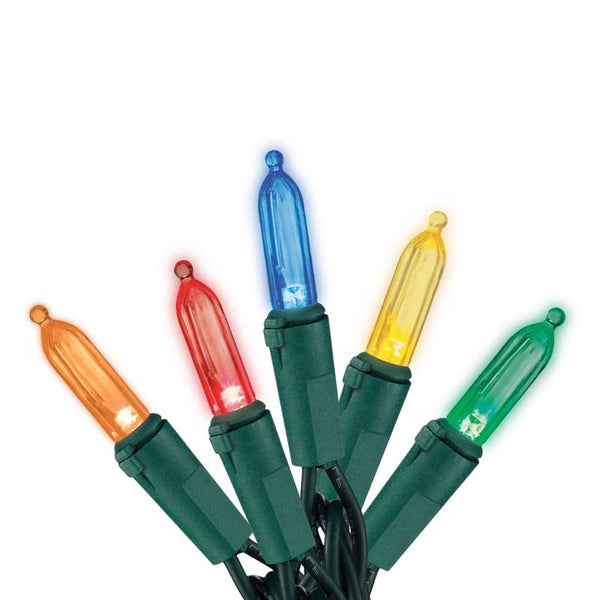 Celebraciones - Cadena de luces LED mini multicolor de 100 ct para Navidad, 33 pies, color dorado