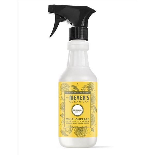 Limpiador líquido en aerosol concentrado multisuperficies con aroma a diente de león de Mrs. Meyer's Clean Day, 16 oz (paquete de 6)