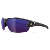 Edge Eyewear Khor G2 Polarized Safety Glasses Blue Mirror Lens Black Frame 1 pc.