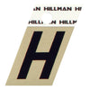Hillman 1.5 in. Reflective Black Metal Self-Adhesive Letter H 1 pc (Pack of 6)