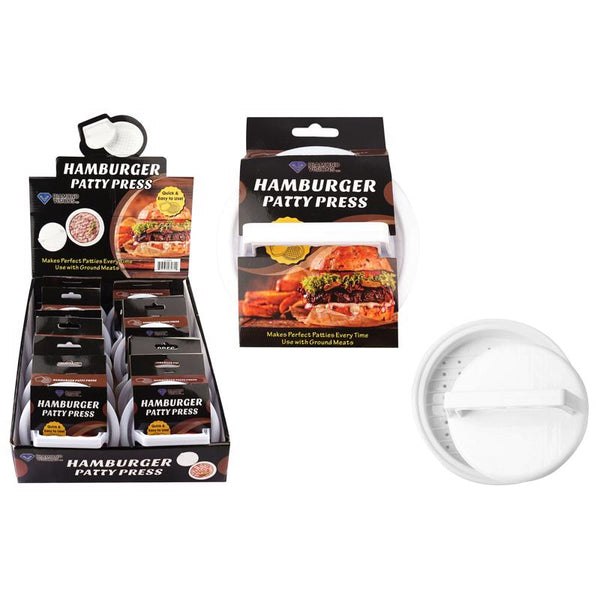Prensa para hamburguesas de plástico ABS Diamond Visions (paquete de 12)
