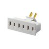 Leviton C24-00069-00w White Swivel Triple Tap Plug-In Outlet Adapter