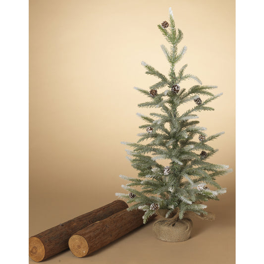 Gerson 2 ft. Slim Glittered Pine Christmas Tree (Pack of 4)