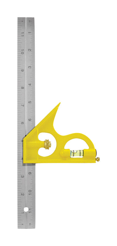 Great Neck 12 in. L X 11/16 in. H Stainless Steel Combination Square Level and Scriber