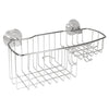 InterDesign Reo Power Lock Silver Stainless Steel Shower Basket