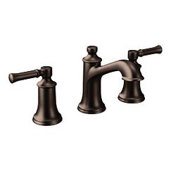 Oil rubbed bronze two-handle high arc bathroom faucet
