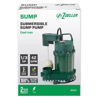 Zoeller 1/3 HP 2520 gph Cast Iron Vertical Float Switch AC Submersible Sump Pump - Deal of The Week