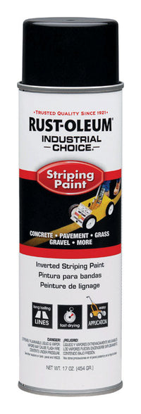 Rust-Oleum Industrial Choice Black Field Marking Paint 18 oz (Pack of 6).