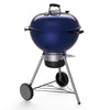 Weber Master Touch Charcoal Grill 22 Inch Blue with Hinged Cooking Grate and Warming Rack