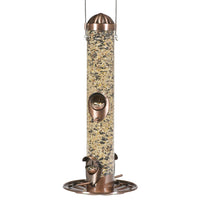 Perky-Pet Wild Bird and Finch 1.8 lb Copper 2-in-1 Bird Feeder 4 ports (Pack of 2)