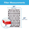 Filtrete 20 in. W X 25 in. H X 4 in. Pleated 1000 MPR Pleated Allergen Air Filter 2 pk